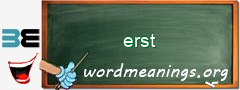 WordMeaning blackboard for erst